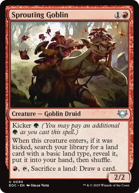 Sprouting Goblin, Edge of Eternities Commander — Magic: The Gathering card