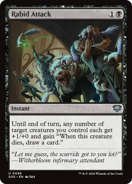 Rabid Attack, Secrets of Strixhaven — Magic: The Gathering card