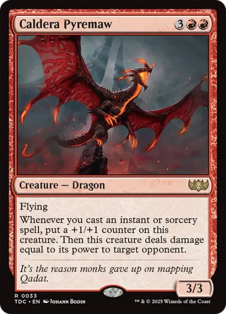 Caldera Pyremaw, Tarkir: Dragonstorm Commander — Magic: The Gathering card