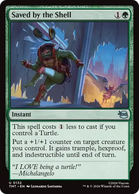 Saved by the Shell, Teenage Mutant Ninja Turtles — Magic: The Gathering card