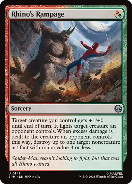 Rhino's Rampage, Marvel's Spider-Man — Magic: The Gathering card