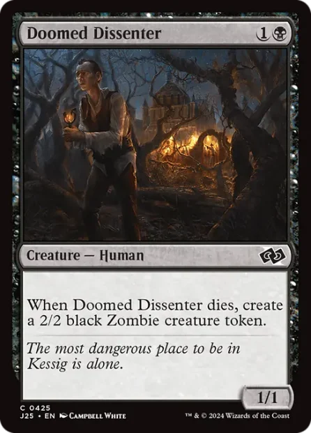 Doomed Dissenter, Foundations Jumpstart — Magic: The Gathering card