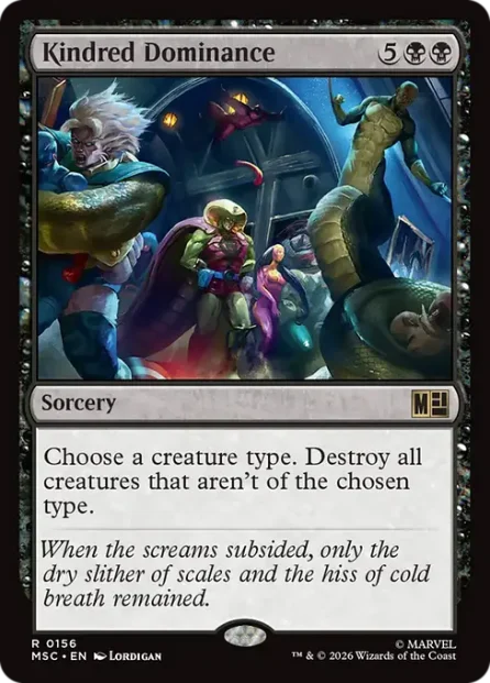 Kindred Dominance, Marvel Super Heroes Commander — Magic: The Gathering card