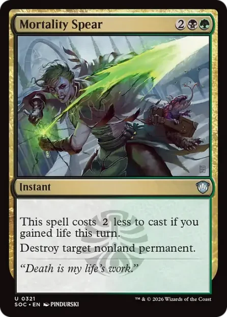 Mortality Spear, Secrets of Strixhaven Commander — Magic: The Gathering card