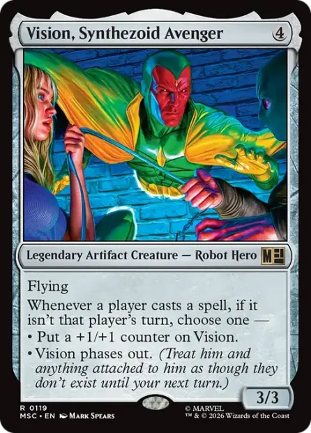 Vision, Synthezoid Avenger, Marvel Super Heroes Commander — Magic: The Gathering card