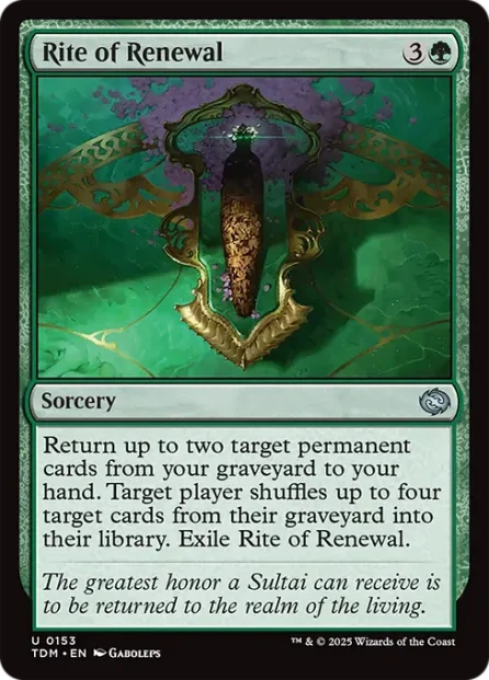 Rite of Renewal, Tarkir: Dragonstorm — Magic: The Gathering card