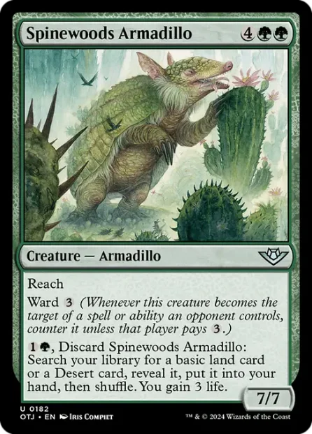 Spinewoods Armadillo, Outlaws of Thunder Junction — Magic: The Gathering card