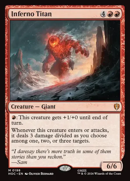 Inferno Titan, The Hobbit Eternal — Magic: The Gathering card