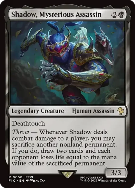 Shadow, Mysterious Assassin, Final Fantasy Commander — Magic: The Gathering card