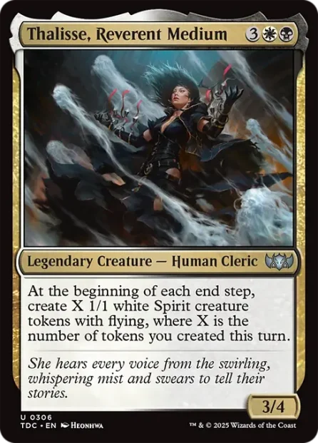 Thalisse, Reverent Medium, Tarkir: Dragonstorm Commander — Magic: The Gathering card