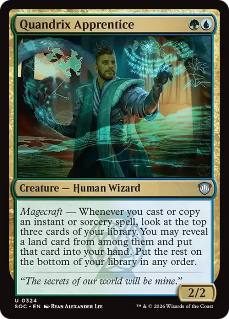 Quandrix Apprentice, Secrets of Strixhaven Commander — Magic: The Gathering card