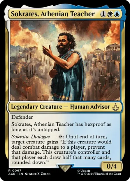 Sokrates, Athenian Teacher, Assassin's Creed — Magic: The Gathering card