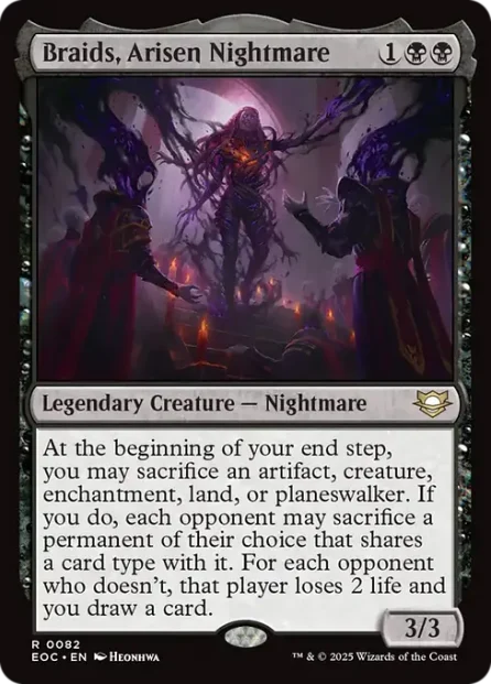 Braids, Arisen Nightmare, Edge of Eternities Commander — Magic: The Gathering card