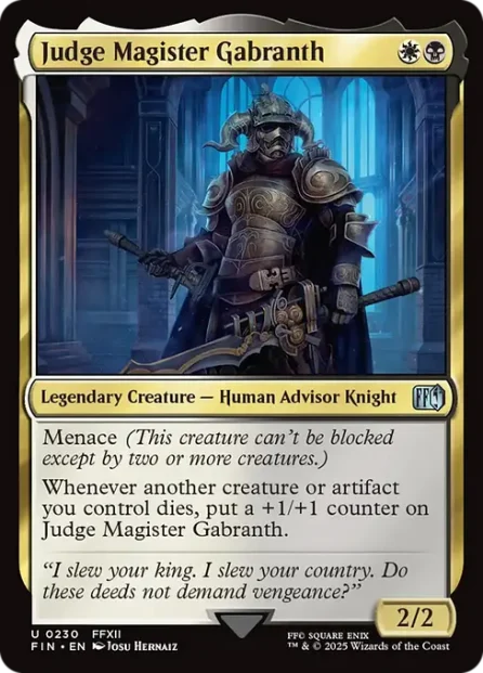 Judge Magister Gabranth, Final Fantasy — Magic: The Gathering card