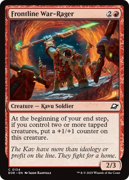 Frontline War-Rager, Edge of Eternities — Magic: The Gathering card