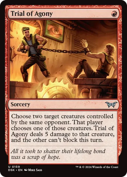 Trial of Agony, Duskmourn: House of Horror — Magic: The Gathering card