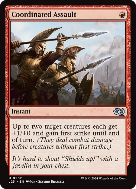 Coordinated Assault, Foundations Jumpstart — Magic: The Gathering card