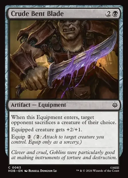 Crude Bent Blade, The Hobbit — Magic: The Gathering card