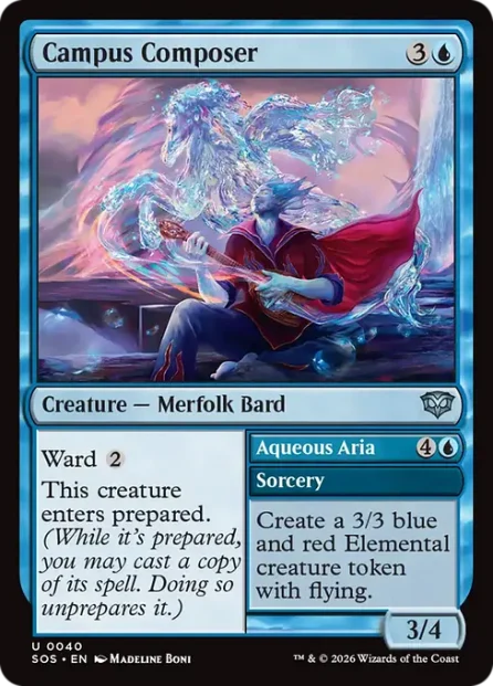 Campus Composer // Aqueous Aria, Secrets of Strixhaven — Magic: The Gathering card