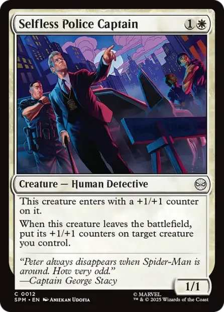 Selfless Police Captain, Marvel's Spider-Man — Magic: The Gathering card