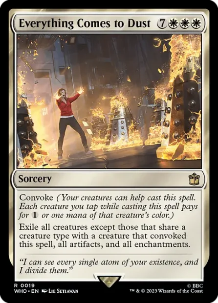 Everything Comes to Dust, Doctor Who — Magic: The Gathering card