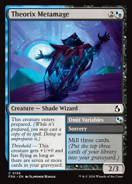 Theorix Metamage // Omit Variables, Reality Fracture — Magic: The Gathering card