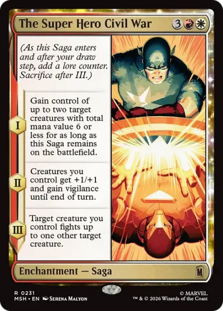 The Super Hero Civil War, Marvel Super Heroes — Magic: The Gathering card