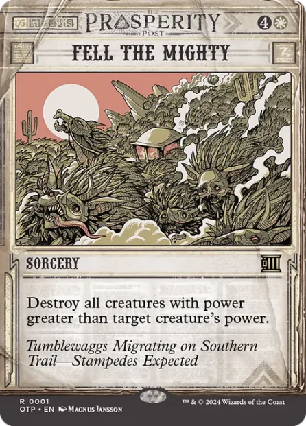Fell the Mighty, Breaking News — Magic: The Gathering card