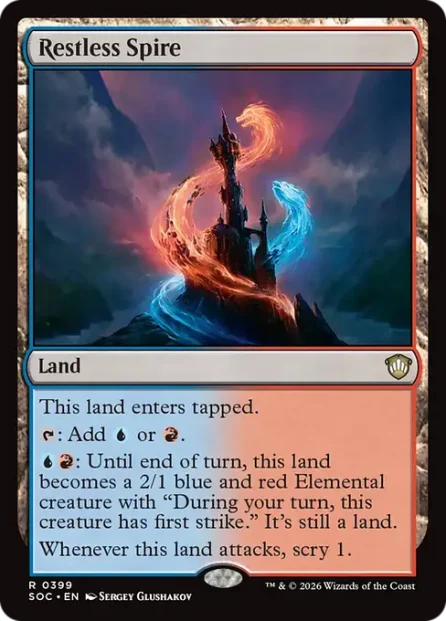 Restless Spire, Secrets of Strixhaven Commander — Magic: The Gathering card