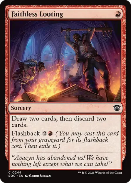 Faithless Looting, Secrets of Strixhaven Commander — Magic: The Gathering card