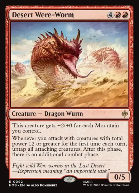 Desert Were-Worm, The Hobbit — Magic: The Gathering card