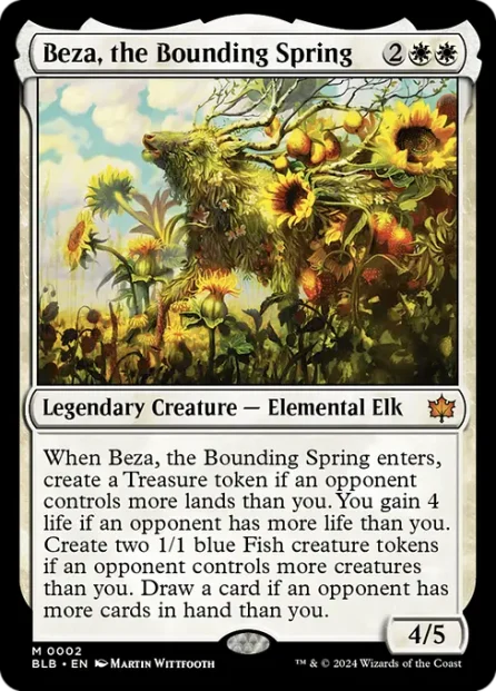 Beza, the Bounding Spring, Bloomburrow — Magic: The Gathering card