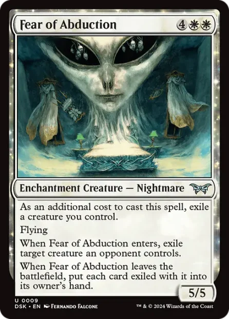 Fear of Abduction, Duskmourn: House of Horror — Magic: The Gathering card