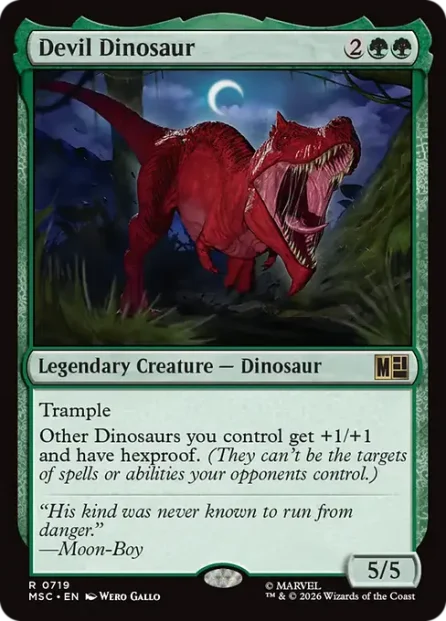 Devil Dinosaur, Marvel Super Heroes Commander — Magic: The Gathering card
