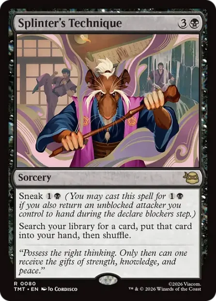 Splinter's Technique, Teenage Mutant Ninja Turtles — Magic: The Gathering card