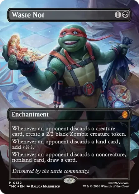 Waste Not, Teenage Mutant Ninja Turtles Eternal, foil — Magic: The Gathering card