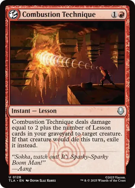 Combustion Technique, Avatar: The Last Airbender — Magic: The Gathering card