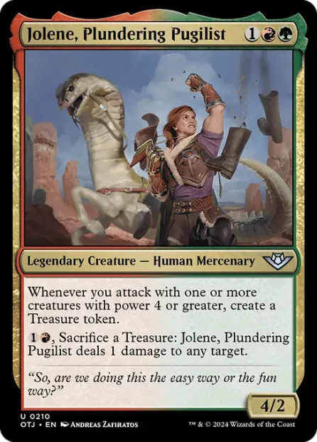 Jolene, Plundering Pugilist, Outlaws of Thunder Junction — Magic: The Gathering card