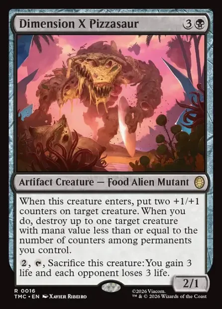 Dimension X Pizzasaur, Teenage Mutant Ninja Turtles Eternal — Magic: The Gathering card